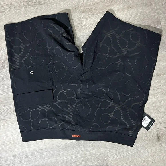 NWT Former Merchandise Men Radio Wave Swim Trunk Shorts Black Size 38 - Picture 6 of 11